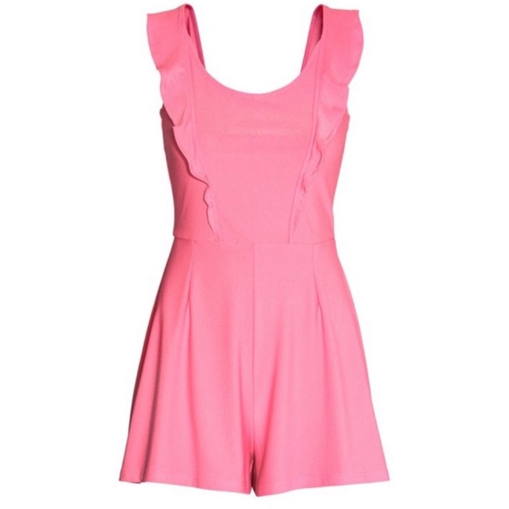 H&M Pink Romper With Ruffles